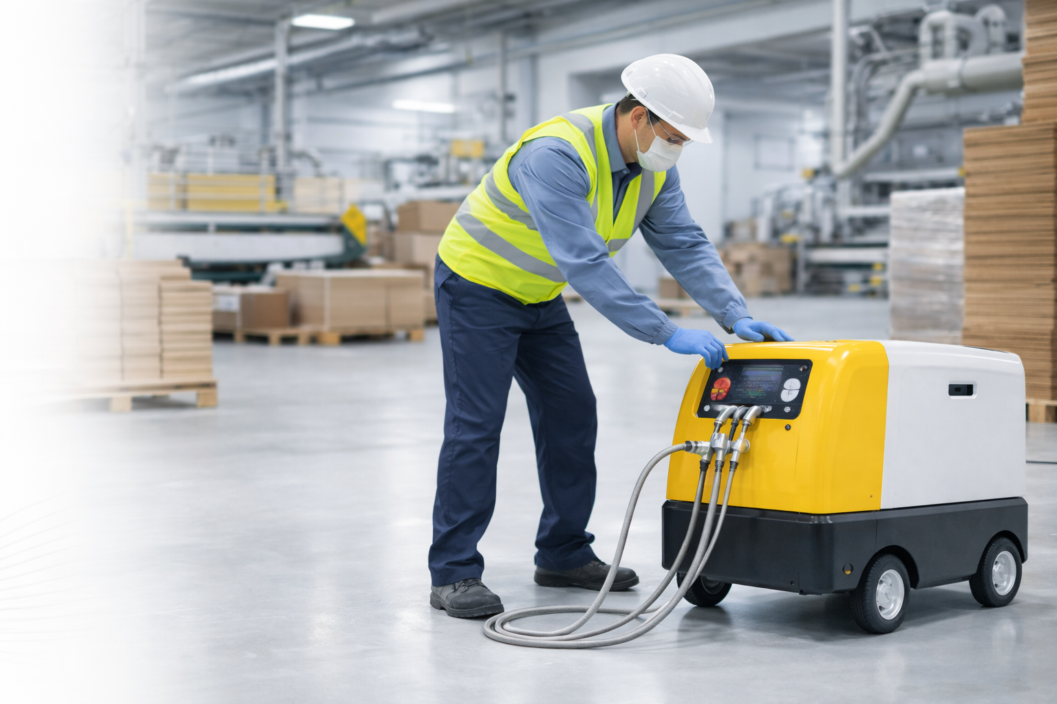 compressor verhuur hout papier karton